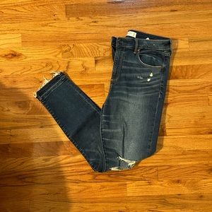 Distressed Abercrombie High Rise Super Skinny Jean